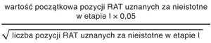 Przykładowa technika ustalania istotności dla składników RAT podlegających amortyzacji