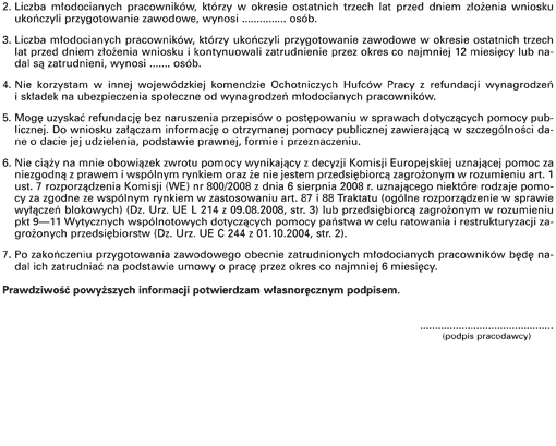 Wniosek o zawarcie umowy o refundację wynagrodzeń wypłacanych młodocianym pracownikom oraz składek na ubezpieczenia społeczne od refundowanych wynagrodzeń Wniosek o zawarcie umowy o refundację wynagrodzeń wypłacanych młodocianym pracownikom oraz składek na ubezpieczenia społeczne od refundowanych wynagrodzeń