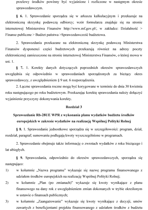 Instrukcja sporządzania sprawozdań budżetowych w zakresie budżetu środków europejskich Instrukcja sporządzania sprawozdań budżetowych w zakresie budżetu środków europejskich