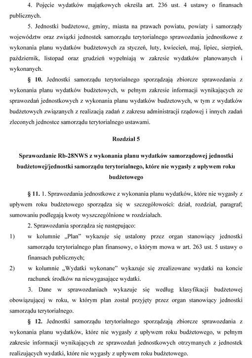 Instrukcja sporządzania sprawozdań budżetowych w zakresie budżetów jednostek samorządu terytorialnego Instrukcja sporządzania sprawozdań budżetowych w zakresie budżetów jednostek samorządu terytorialnego