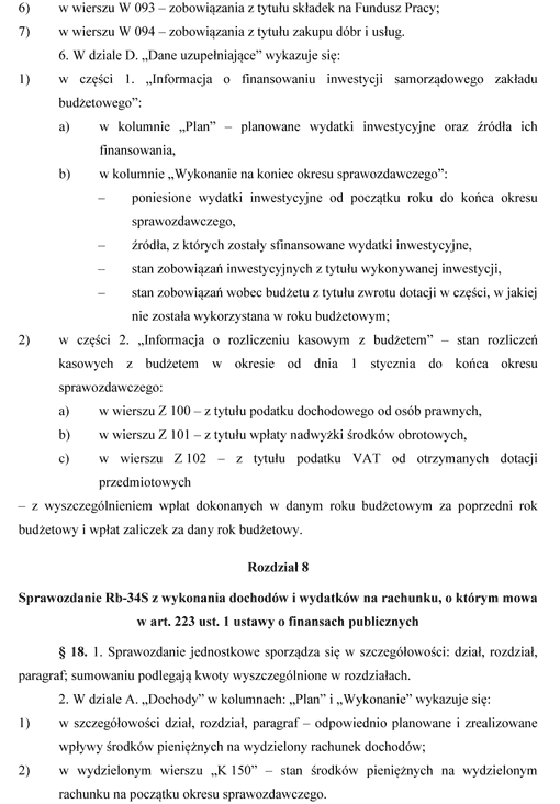 Instrukcja sporządzania sprawozdań budżetowych w zakresie budżetów jednostek samorządu terytorialnego Instrukcja sporządzania sprawozdań budżetowych w zakresie budżetów jednostek samorządu terytorialnego