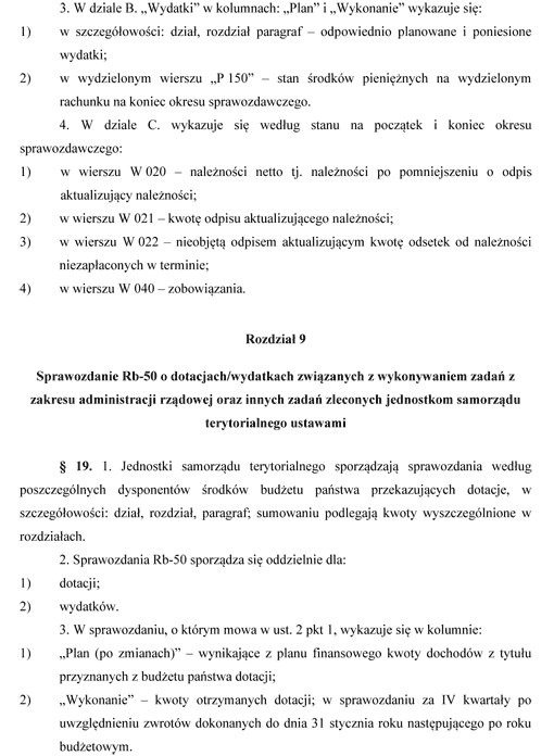 Instrukcja sporządzania sprawozdań budżetowych w zakresie budżetów jednostek samorządu terytorialnego Instrukcja sporządzania sprawozdań budżetowych w zakresie budżetów jednostek samorządu terytorialnego