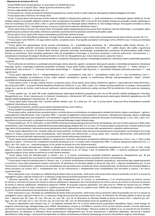 Objaśnienia do formularza Wn-U-G
