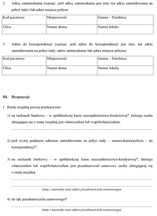 Wniosek o rentę socjalną