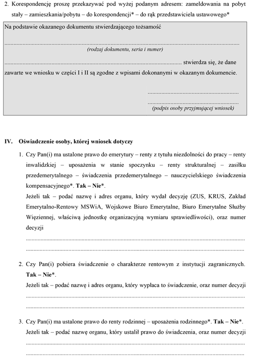 Wniosek o rentę socjalną