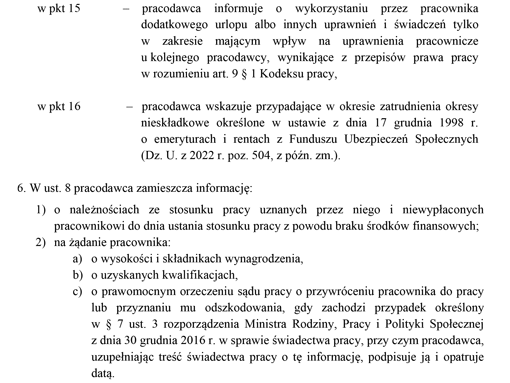 Świadectwo pracy