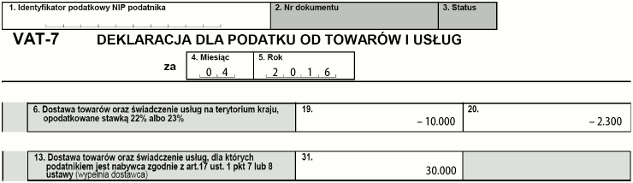 Rozliczenie VAT