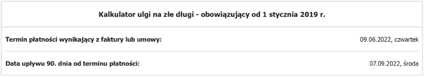 Kalkulator ulgi na złe długi - obowiązujący od 1 stycznia 2019 r.