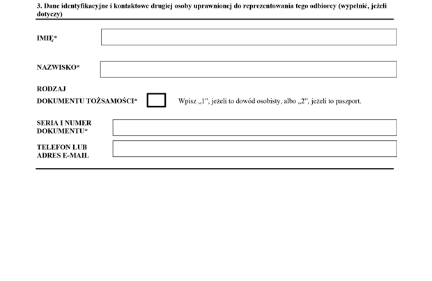 Owiadczenie skadane przez odbiorcw uprawnionych...