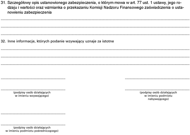 Wezwanie do zapisywania si na sprzeda lub zamian akcji zgodnie z art. 73 ust. 1 i art. 74 ust. 1 ustawy z dnia 29 lipca 2005 r. o ofercie publicznej i warunkach wprowadzania instrumentw finansowych do zorganizowanego systemu obrotu oraz o spkach publicznych
