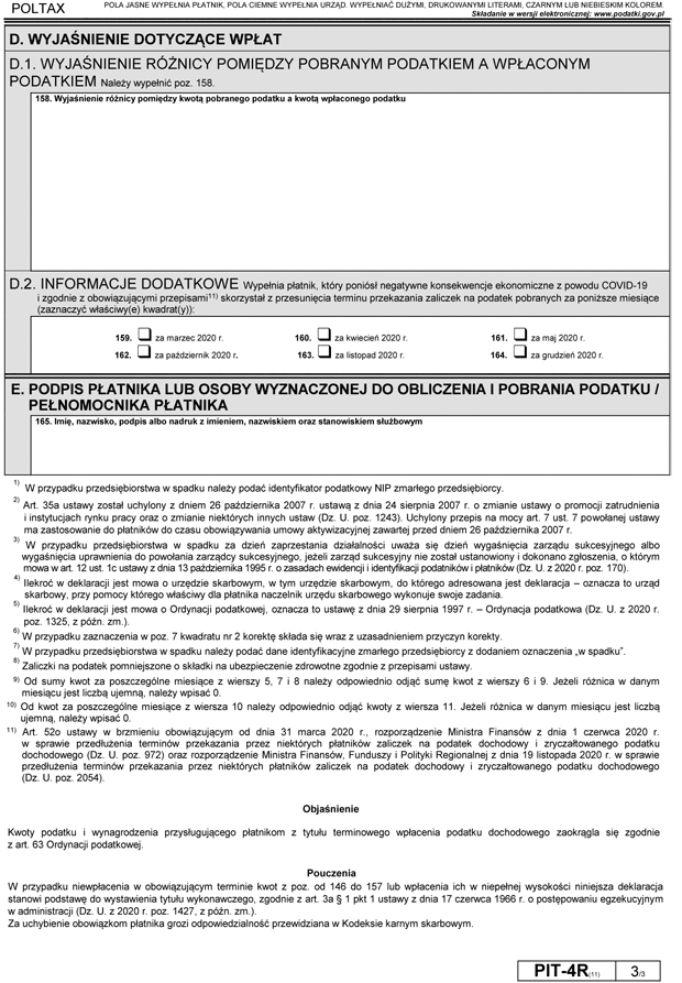 PIT-4R Deklaracja roczna o zaliczkach na podatek dochodowy