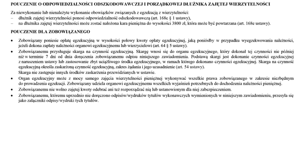 Zawiadomienie o zajciu innej wierzytelnoci pieninej
