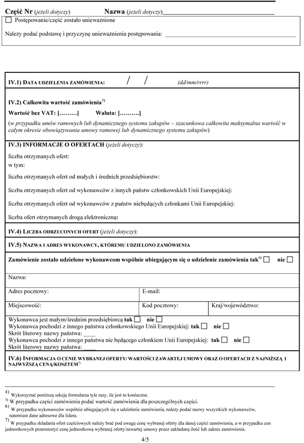 Ogoszenie o udzieleniu zamwienia)